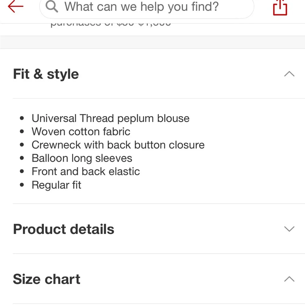 Floral Long Sleeve Peplum Top - Picture 4 of 5
